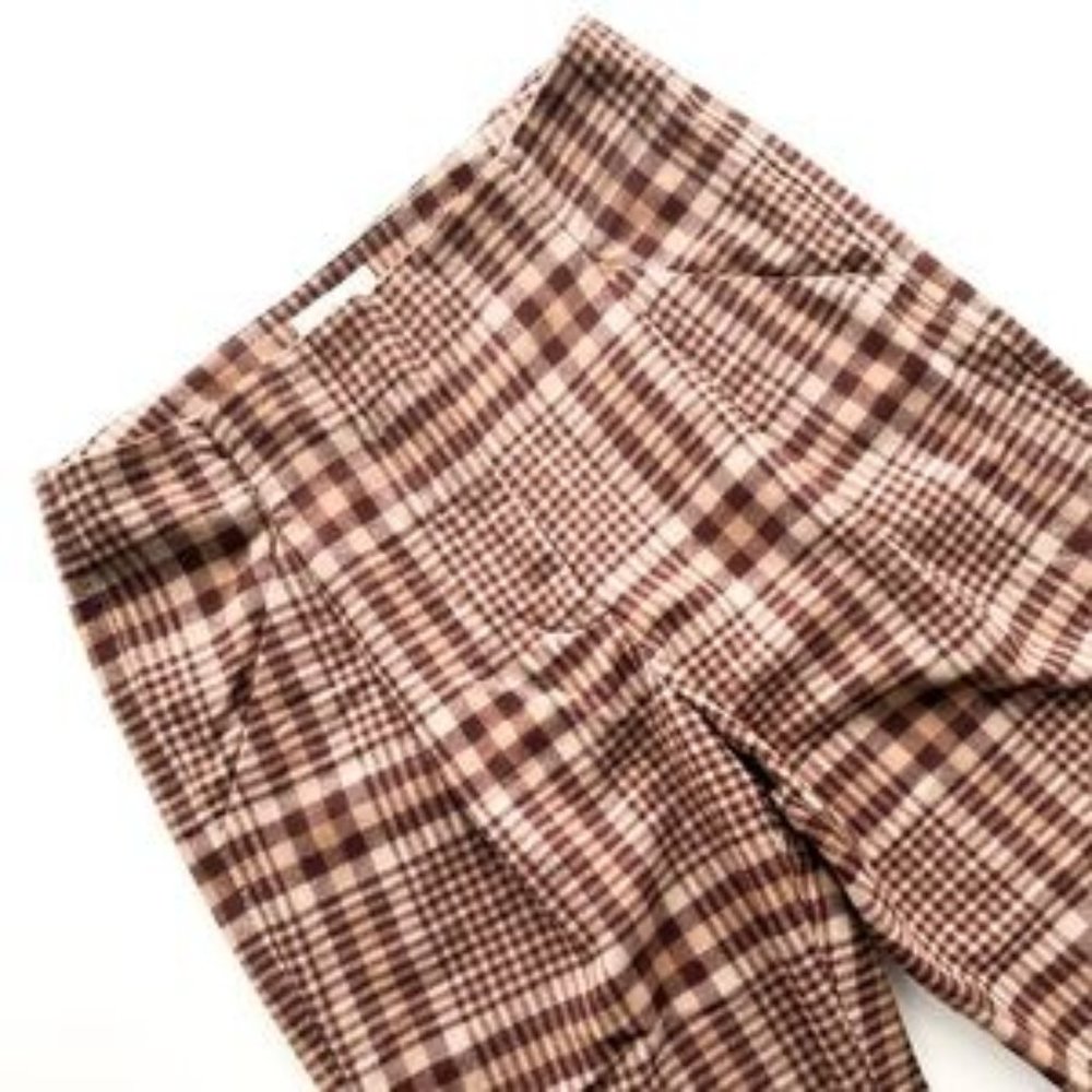 Aritzia fall cottage core plaid preppy office trousers